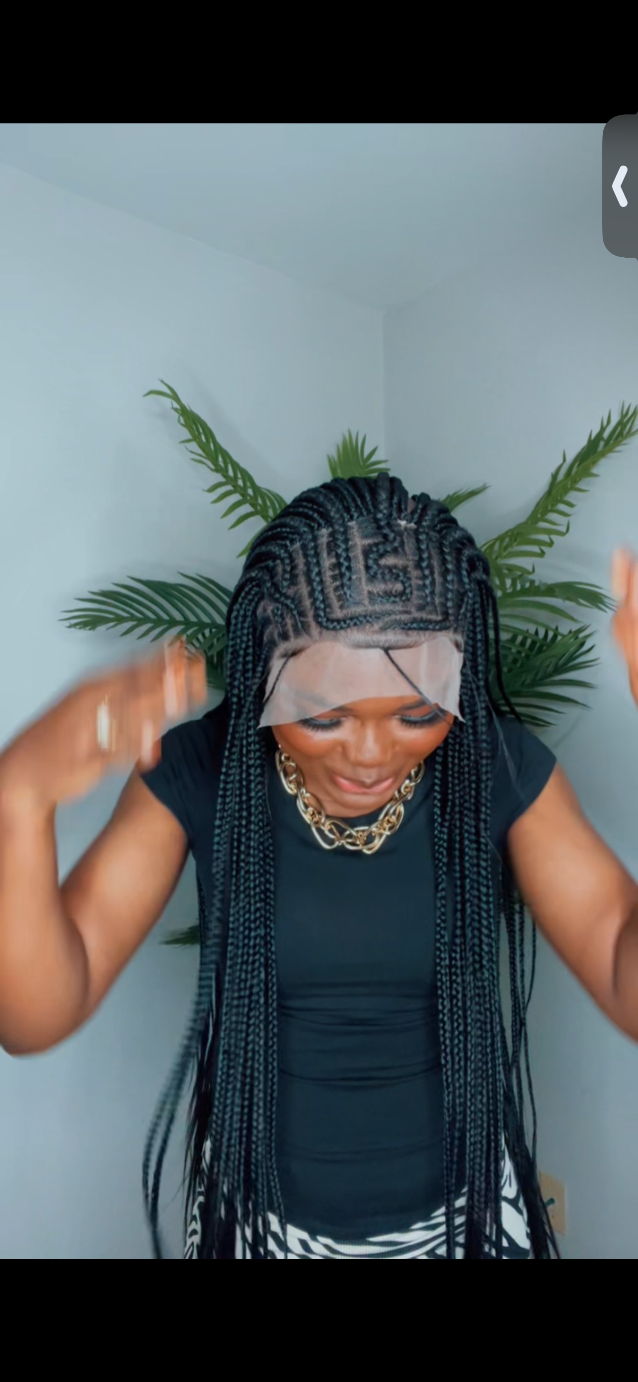 Lace frontal Fulani braids 30 inch braiding with hands.