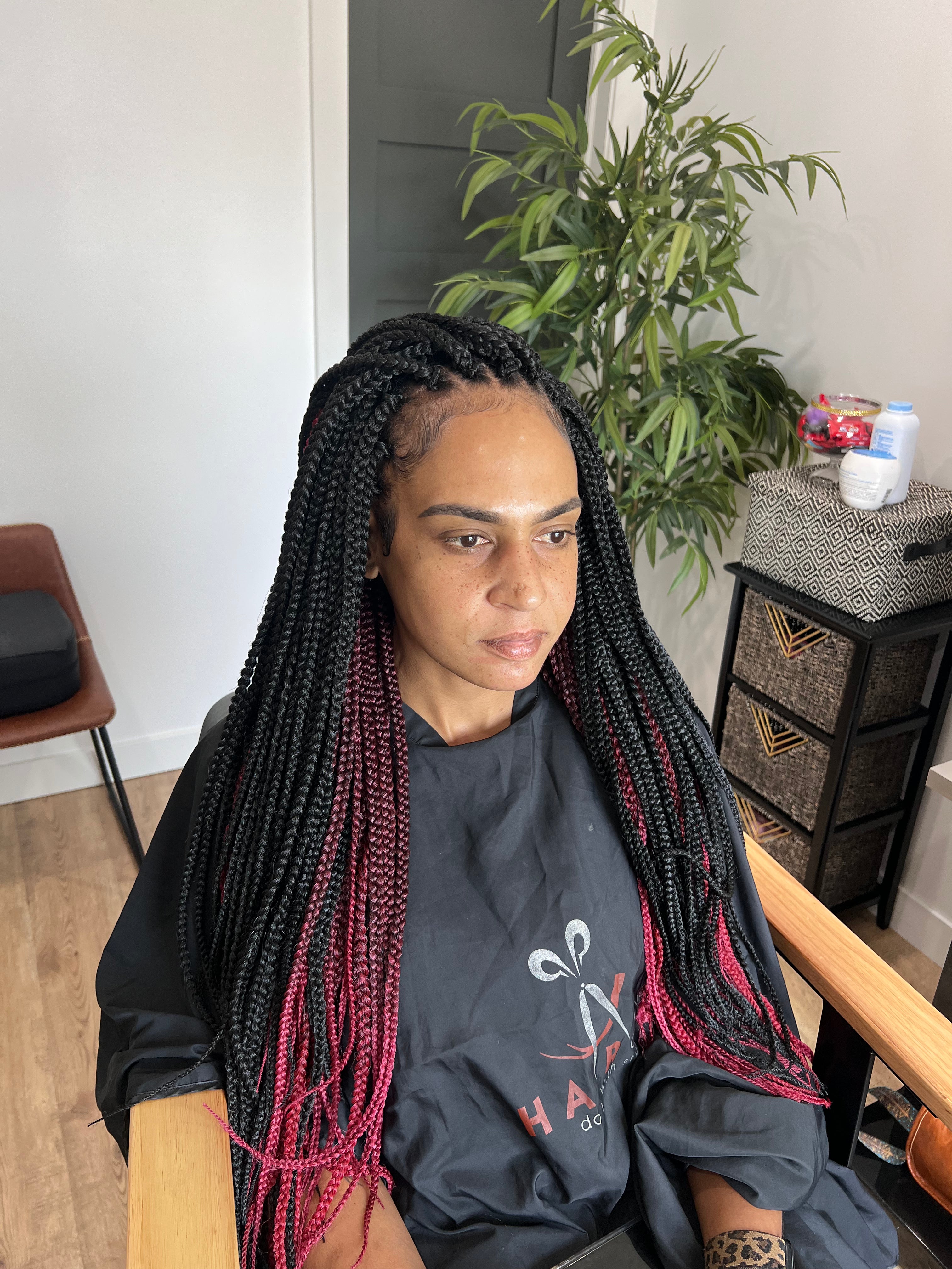 Lace frontal Fulani braids 30 inch braiding with hands.