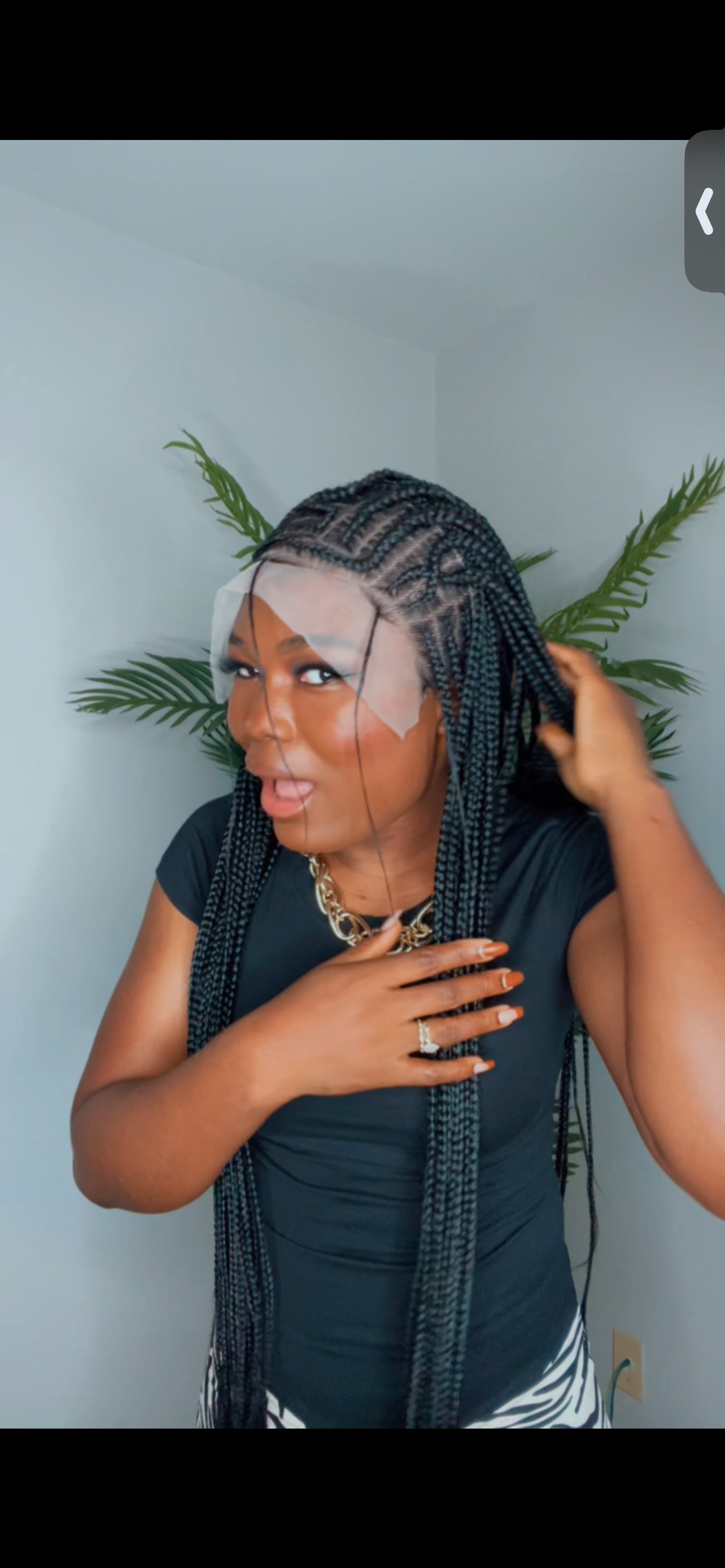 Lace frontal Fulani braids 30 inch braiding with hands.